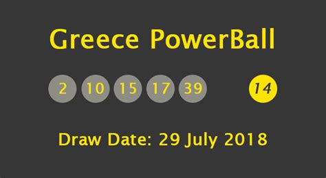 greece powerball results 2018|Greece Powerball Results: Sunday, 29 July 2018.